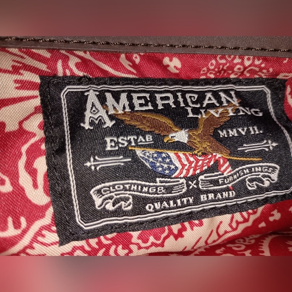 American Living Large Tote Red Paisley Print - Picture 6 of 12